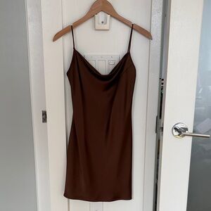 Nanushka Brown Slip Dress